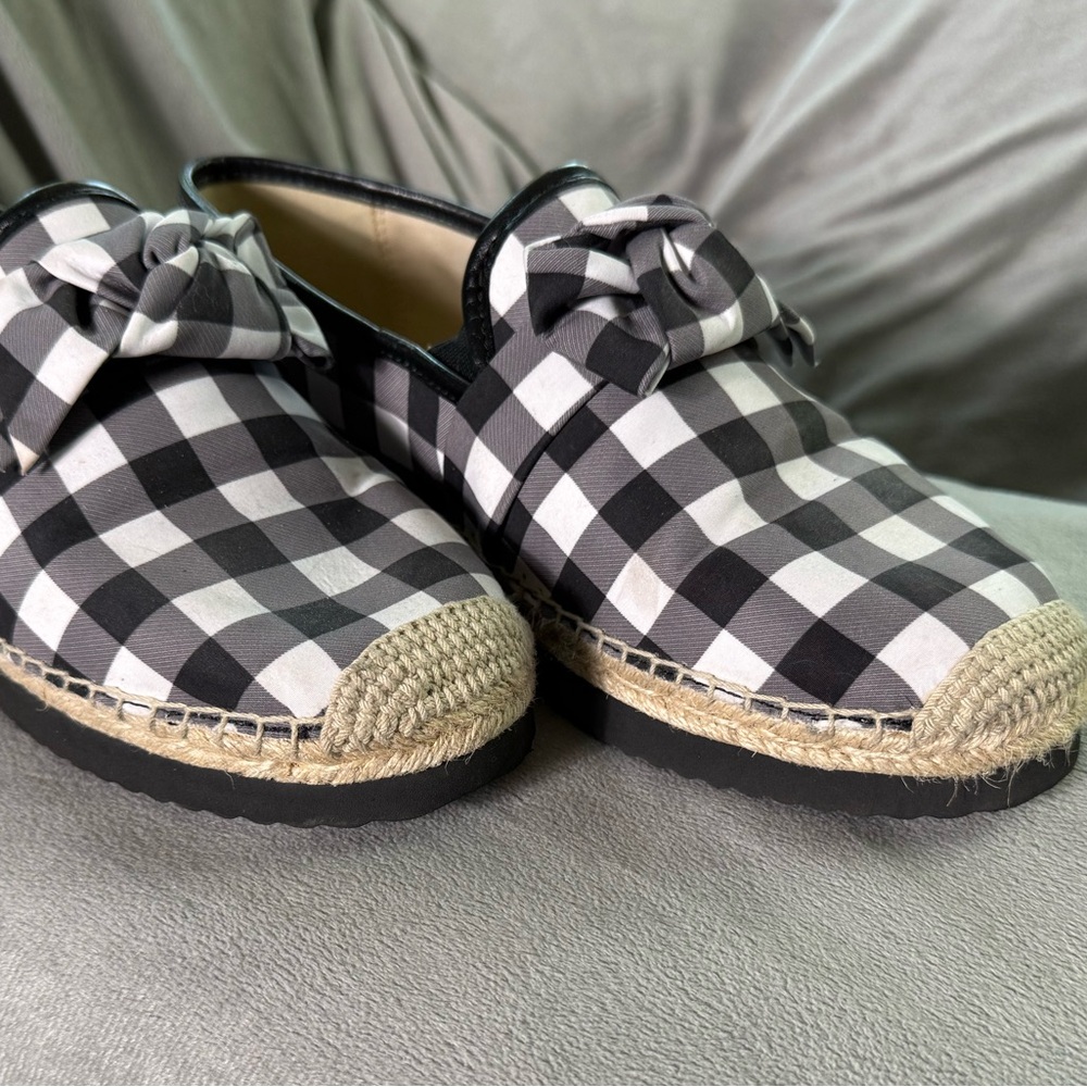 Michael Kors Black and White Checkered Espadrilles